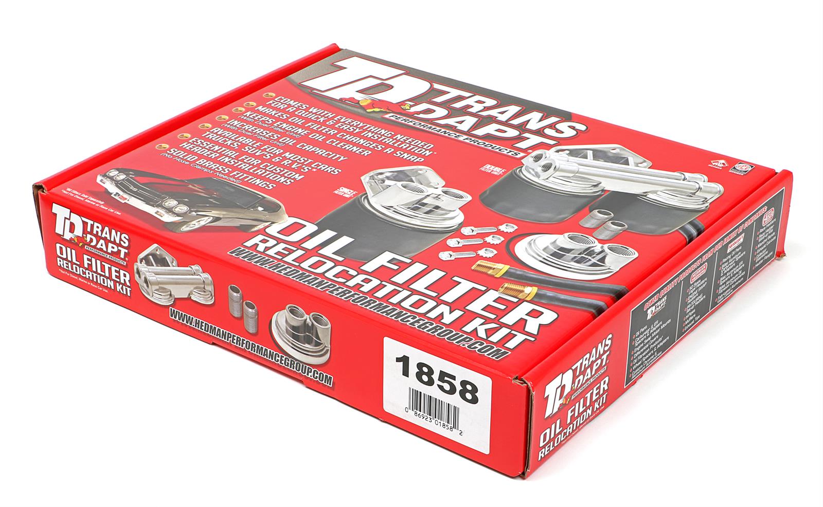 Trans-Dapt Performance Products Oil Filter Relocation Kits 1858 OIL FILTER RELOCATION KIT 90 DEGREE/HORIZONTAL thumbnail 2