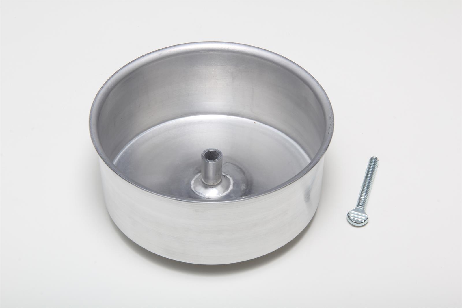 Trans-Dapt Performance Carburetor Caps 2007 Cover, Aluminum, Natural, 5 1/8 in. Air Horn Diameter, Each thumbnail 2