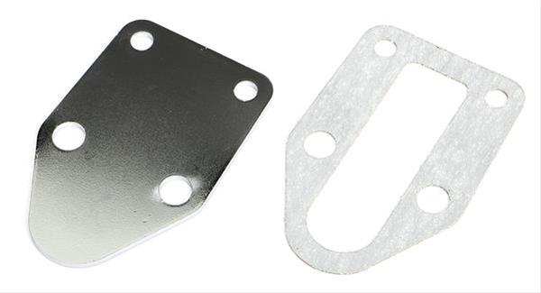 Trans-Dapt Performance Products Fuel Pump Block-Off Plates 2054 SBC CHROME PLAIN FUEL PUMP BLOCK OFF PLATE thumbnail 3