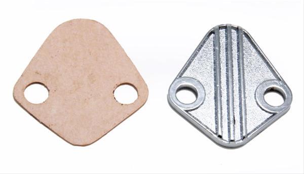Trans-Dapt Performance Fuel Pump Block-Off Plates 2058 Plate, Steel, Chrome Plated, Chevy, Chrysler, Ford, Dodge, Plymouth, Each thumbnail 3