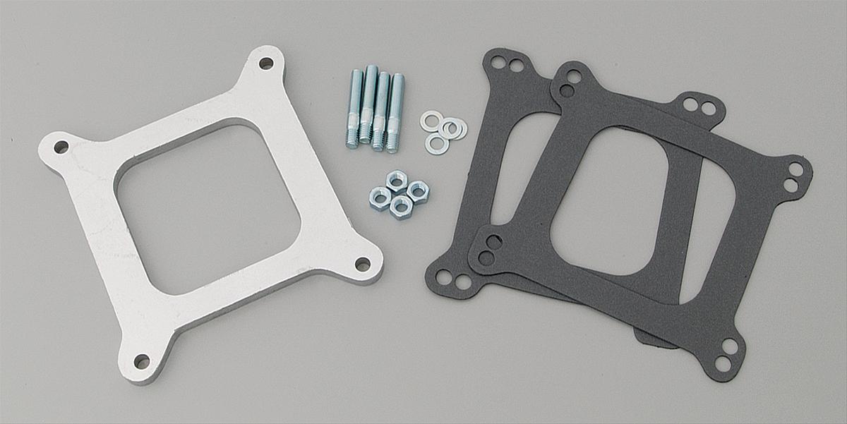 Trans-Dapt Performance 0.375 Inch Carburetor Spacer 2063 Spacer, Aluminum, .375 in. Thick, Open, Square Bore, Each