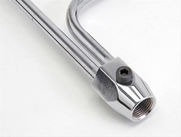 Trans-Dapt Performance Fuel Lines 2193 Line, Steel, Chrome, 9-5/16 in. Line Spacing, 1/8 in. NPT Threaded Port, Each thumbnail 2