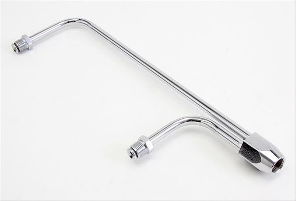 Trans-Dapt Performance Fuel Lines 2194 Line, Steel, Chrome, 8-21/32 in. Line Spacing, 1/8 in. NPT Threaded Port, Each