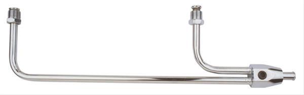 Trans-Dapt Performance Fuel Lines 2197 Line, Chrome, Steel, Holley, 4150, 3/8 in. Hose Barb Inlet, 1/8 in. NPT Gauge Port, Kit