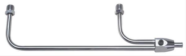 Trans-Dapt Performance Fuel Lines 2198 Line, Chrome, Steel, Holley, 4160 Series, 3/8 in. Hose Barb Inlet, Kit
