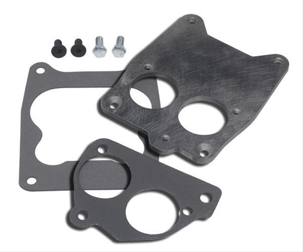 Trans-Dapt Performance Products Throttle Body Adapters, Carbureted Manifold 2209 Carburetor Adapter, 4 Barrel, Spread Bore To Chevy, 7.4L TBI, Front Mount, Kit