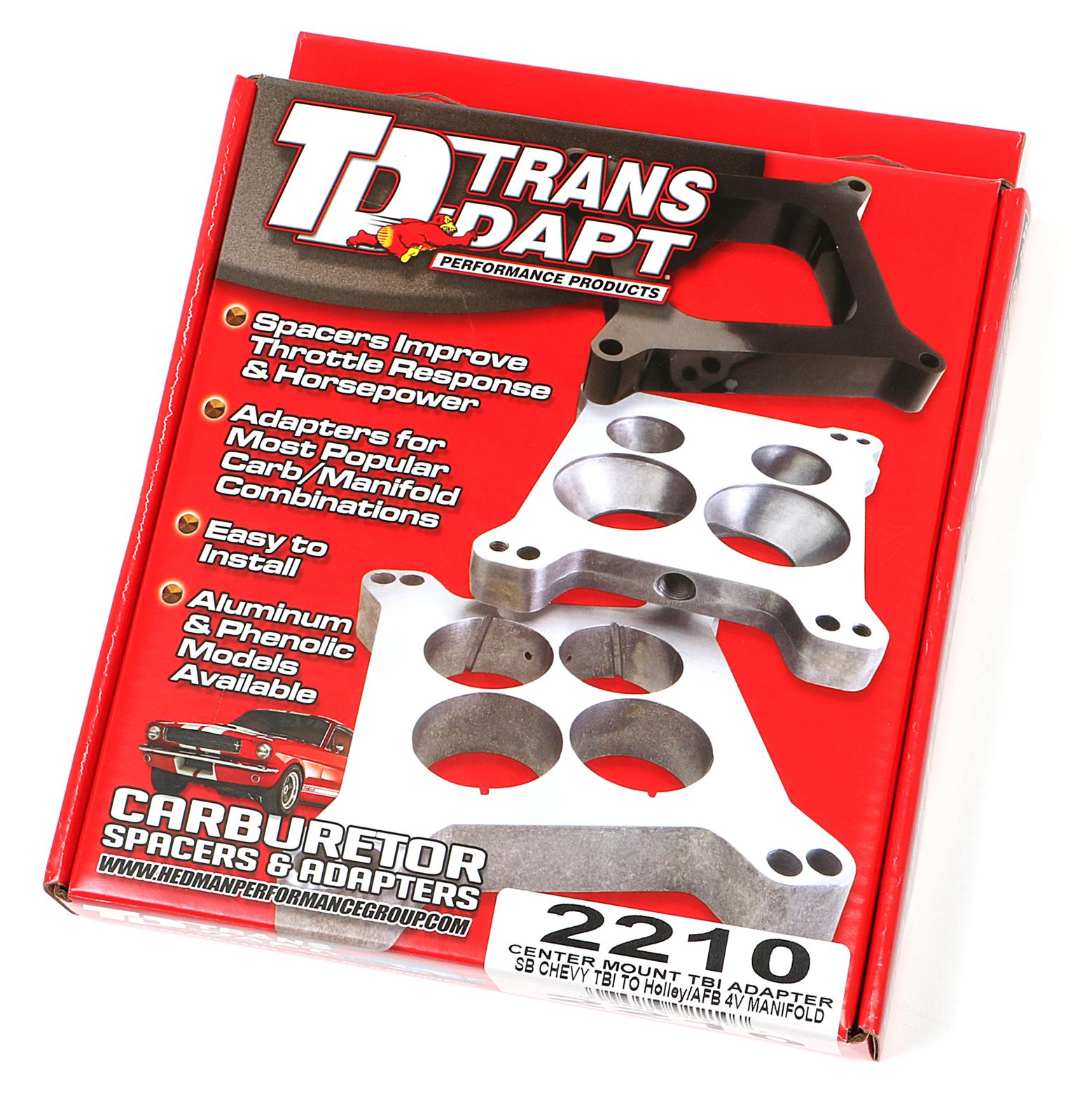 TransDapt Performance Products 2210 TransDapt Performance Throttle Body to Carbureted Manifold