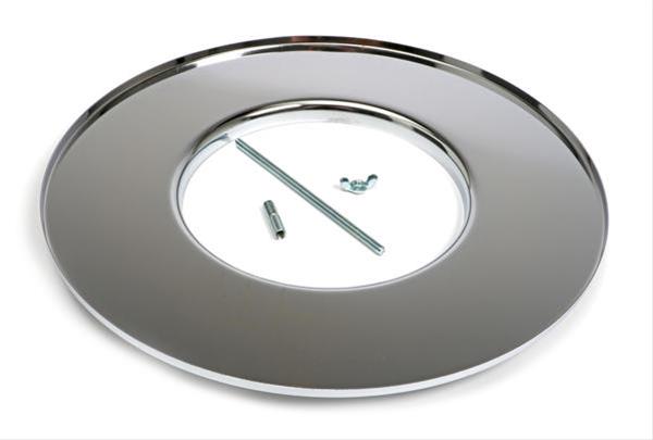 Trans-Dapt Performance Air Filter Bases 2429 Cleaner Base Plate, Steel, Chrome, 14 in. Diameter, Dominator 7 5/16 in. Inlet, Raised 3/4 in., Each thumbnail 2
