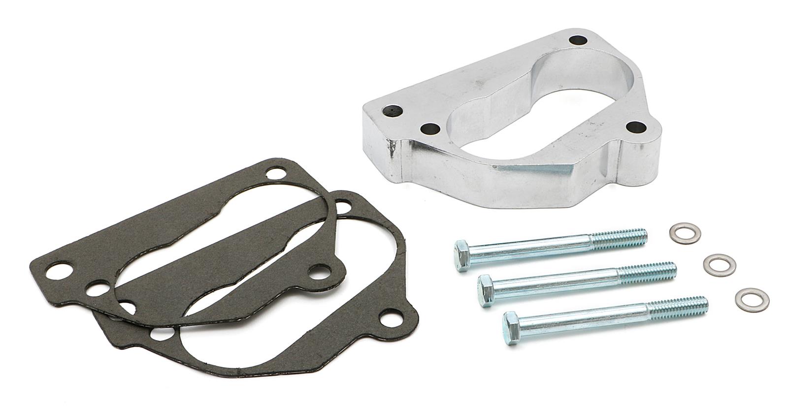 Trans-Dapt Performance Wide-Open TBI Spacers 2635 Throttle Body Spacer, Wide Open, Aluminum, Natural, 1 in., Chevy, GMC, Pickup/SUV, Each thumbnail 2