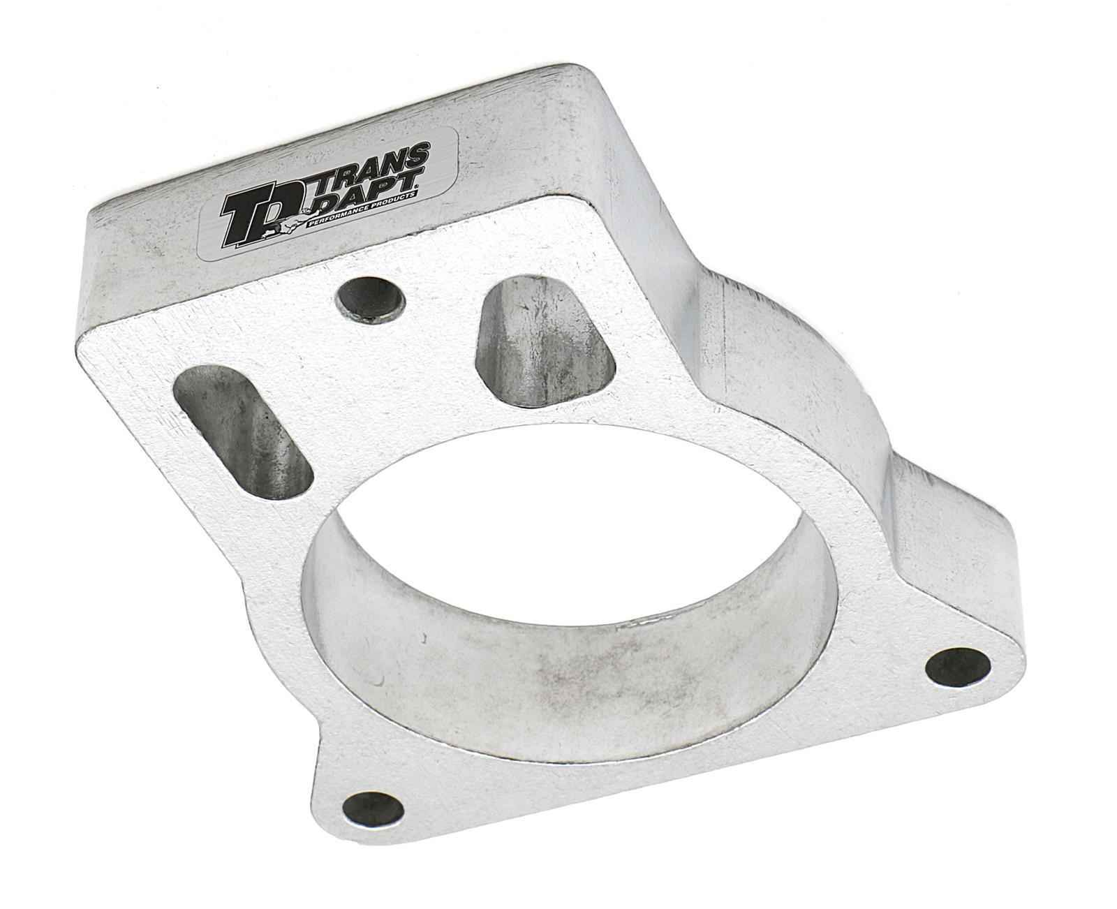 Trans-Dapt Performance Smooth Bore TBI Spacers 2766 Throttle Body Spacer, Bore, Aluminum, Natural, 1 in., Chevy, GMC/Hummer, Pickup/SUV, Each