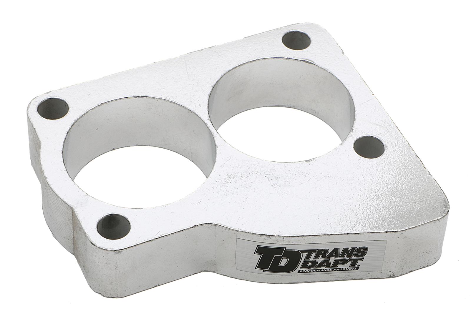 Trans-Dapt Performance Smooth Bore TBI Spacers 2771 Throttle Body Spacer, Bore, Aluminum, Natural, 1 in., Dodge, Pickup, V10, Each
