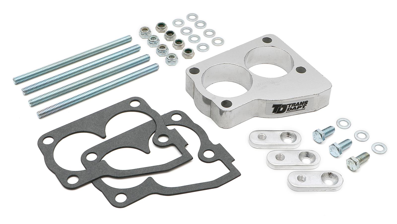 Trans-Dapt Performance Smooth Bore TBI Spacers 2771 Throttle Body Spacer, Bore, Aluminum, Natural, 1 in., Dodge, Pickup, V10, Each thumbnail 2