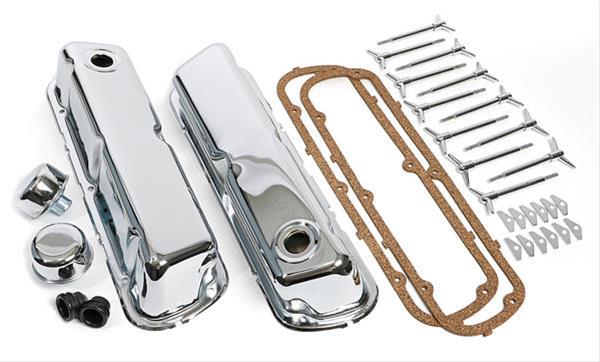 Trans-Dapt Performance Chrome Engine Dress-Up Kits 3048 Kit, Steel, Chrome, Ford, Small Block Windsor, Kit