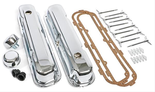 Trans-Dapt Performance Chrome Engine Dress-Up Kits 3050 Kit, Steel, Chrome, Mopar, Small Block LA, Kit