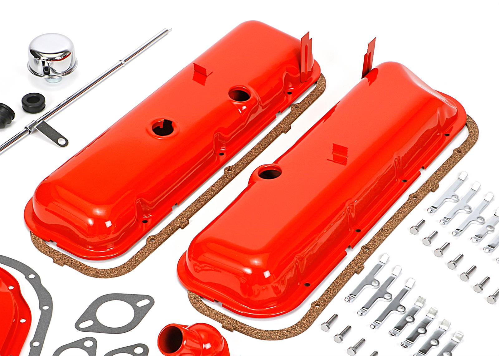 Trans-Dapt Performance PerfectMatch Powdercoated Engine Dress-Up Kits 3058 Kit, PerfectMatch, Steel, Orange Powdercoated, Chevy, Big Block, Kit thumbnail 2