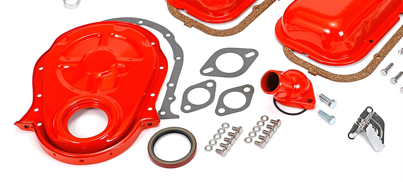 Trans-Dapt Performance PerfectMatch Powdercoated Engine Dress-Up Kits 3058 Kit, PerfectMatch, Steel, Orange Powdercoated, Chevy, Big Block, Kit thumbnail 4