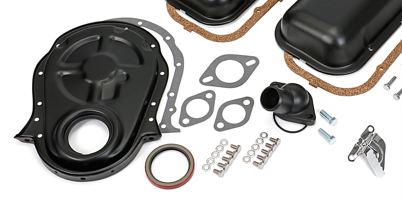 Trans-Dapt Performance PerfectMatch Powdercoated Engine Dress-Up Kits 3060 Kit, PerfectMatch, Steel, Asphalt Black Powdercoated, Chevy, Big Block, Kit thumbnail 4