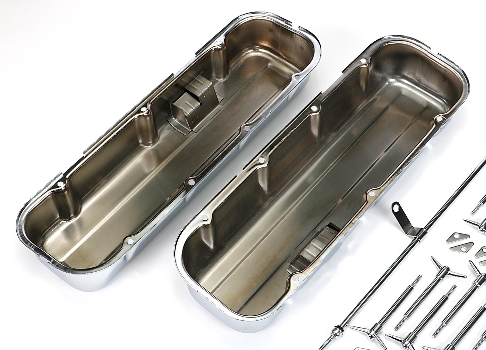 Trans-Dapt Performance Chrome Engine Dress-Up Kits 3144 Kit, Steel, Chrome, Chevy, Big Block, Kit