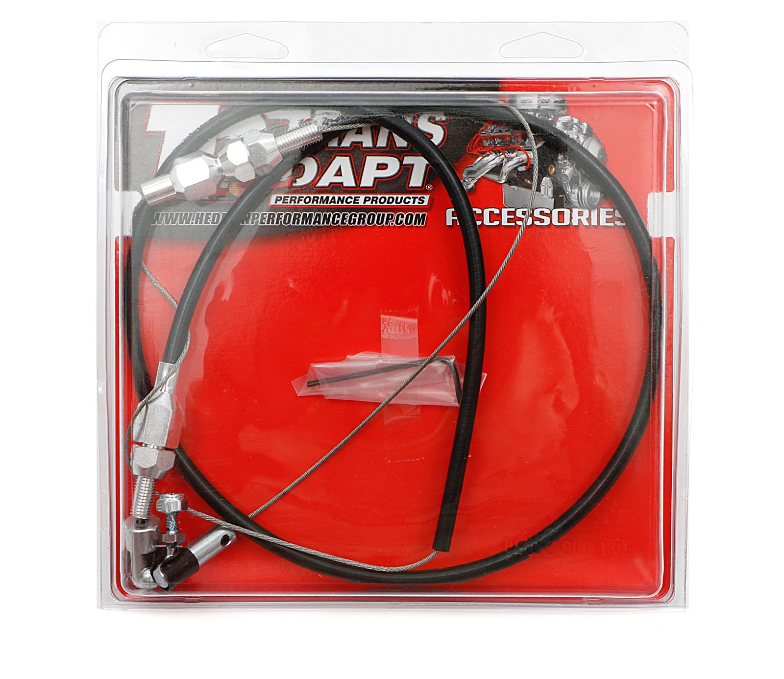 Trans-Dapt Performance Products Throttle Cables 4124 THROTTLE CABLE KIT 36" UNIVERSAL BLACK HOUSING