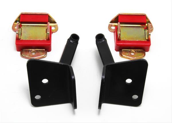 Trans-Dapt Performance Engine Swap Motor Mounts 4155 Mounts, Swap, Black Steel Brackets, Red Polyurethane Bushings, Chevy, Kit thumbnail 3