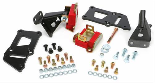 Trans-Dapt Performance Engine Swap Motor Mounts 4200 Mounts, Swap, Black Steel Brackets, Red Polyurethane Bushings, Chevy, 4.8L, 5.3L, 6.0L, Kit thumbnail 2