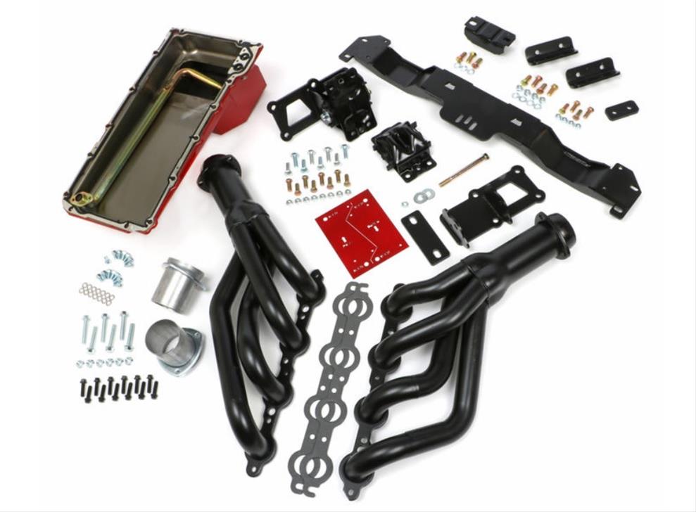 Trans-Dapt Performance Swap-In-A-Box Complete Engine Swap Kits 42021 Kits, Complete, Mid-length Steel Headers, Motor Mounts, Red Oil Pan, Chevy, Pontiac, 4.8L, 5.3L, 6.0L, Kit thumbnail 5