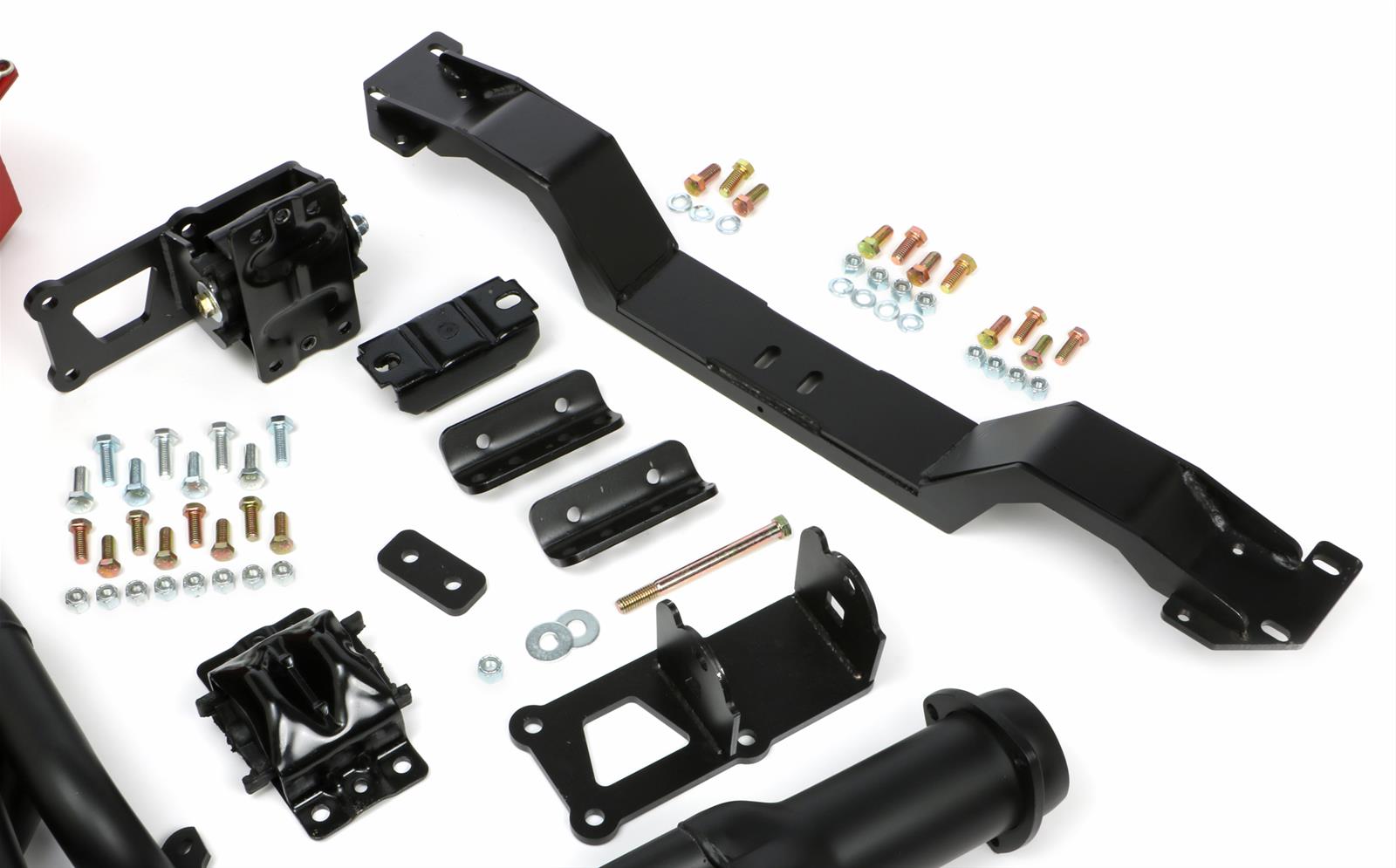 Trans-Dapt Performance Swap-In-A-Box Complete Engine Swap Kits 42036 Kits, Complete, Mid-length Black Ceramic Coated Headers, Motor Mounts, Red Oil Pan, Chevy, Pontiac, Small Block LS, Kit thumbnail 4