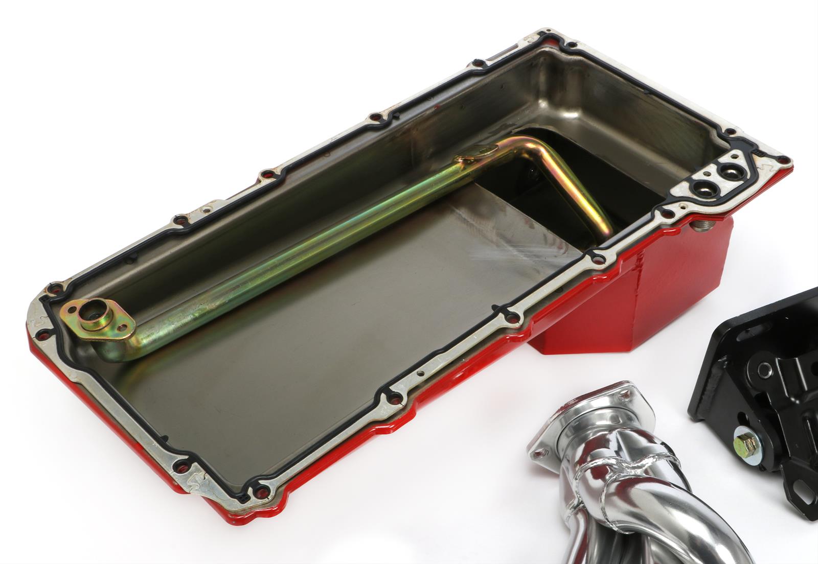 Trans-Dapt Performance Swap-In-A-Box Complete Engine Swap Kits 42162 Kits, Complete, Mid-length Silver Ceramic Coated Steel Headers, Motor Mounts, Red Oil Pan, Chevrolet, GMC, LS, Kit thumbnail 2