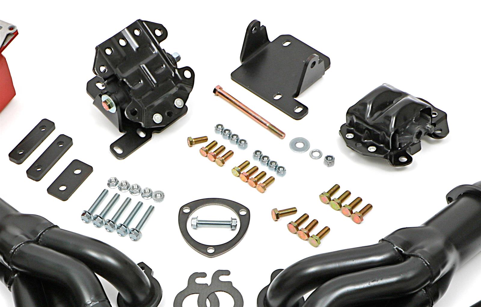Trans-Dapt Performance Swap-In-A-Box Complete Engine Swap Kits 46011 Kit, LS, GM A-Body, Steel Headers, Natural Finish, 1 3/4 in. Primary Tube, Steel Oil Pan, Red Painted, Kit thumbnail 4