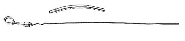 Trans-Dapt Performance Engine Oil Dipstick and Tube Kits 4957 with Tube, Engine, Steel, Chrome, Chevy, Small Block, 19 in. Length, Each
