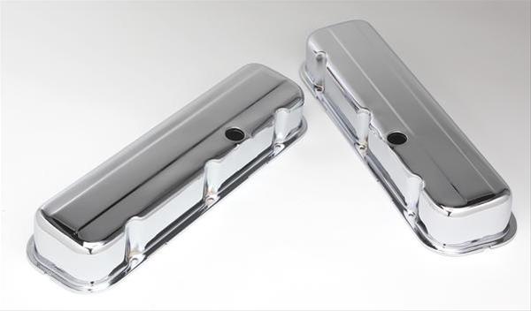 Trans-Dapt Performance Chrome Valve Covers 4965 Covers, Tall, Steel, Chrome, Plain, Chevy, Big Block, Pair thumbnail 2
