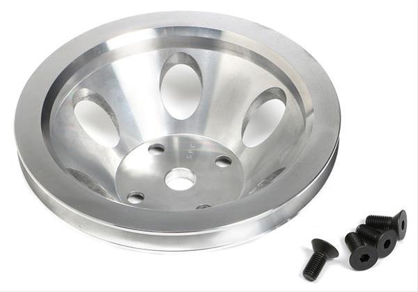 Trans-Dapt Performance Aluminum Water Pump Pulleys 6054 Pulley, V-Belt, 1-Groove, Aluminum, Polished, Chevy, Small Block, Long Pump, Each thumbnail 3