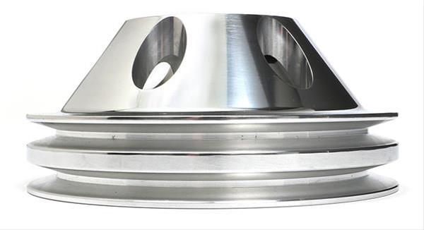 Trans-Dapt Performance Aluminum Water Pump Pulleys 6055 Pulley, V-Belt, 2-Groove, Aluminum, Polished, Chevy, Small Block, Long Pump, Each thumbnail 4