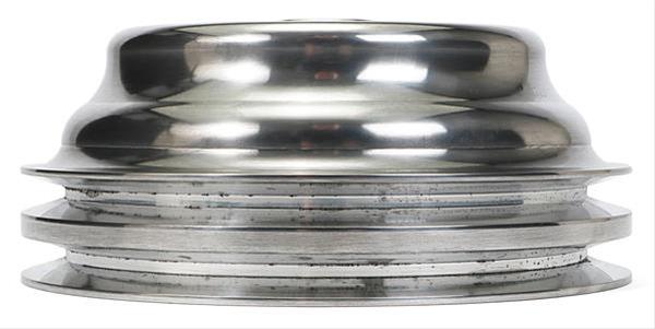 Trans-Dapt Performance Aluminum Crankshaft Pulleys 6057 Pulley, V-Belt, 2-Groove, 6.6 in., Aluminum, Polished, Chevy, Small Block, Long Pump, Each thumbnail 4