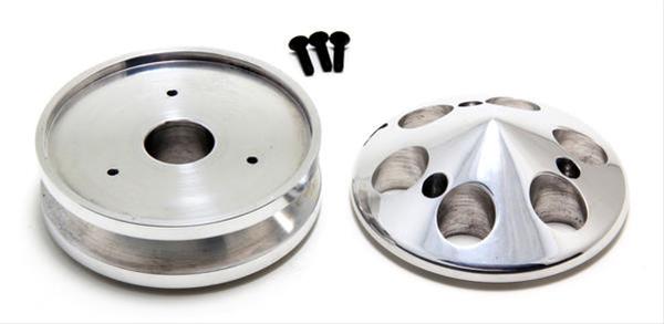 Trans-Dapt Performance Alternator Pulleys 6059 Pulley, Alternator, Polished Aluminum, Includes Nose Piece, GM