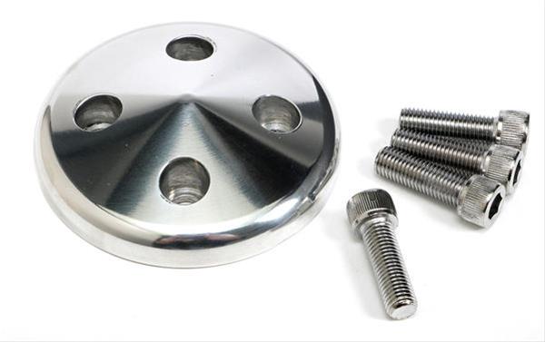 Trans-Dapt Performance Pulley Covers 6060 Nose, Polished Aluminum, short water pump thumbnail 2