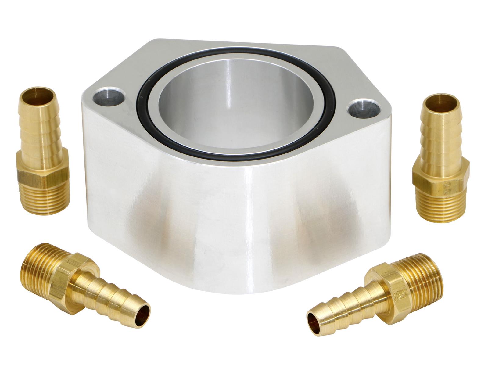 Trans-Dapt Performance Products Water Neck Spacers 6105 Spacer, Spacer Billet 2" With Dual 3/8" Npt Ports thumbnail 3