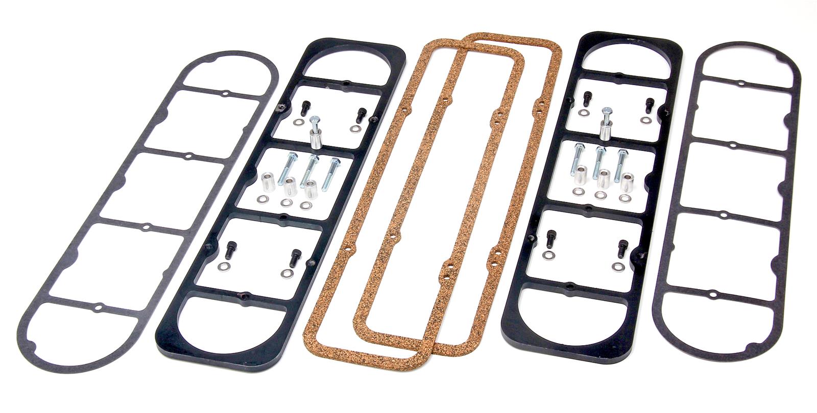Trans-Dapt Performance Products Valve Cover Spacers and Adapters 6138 ADAPTERS FOR SB CHEVY VALVE COVERS TO LS HEADS