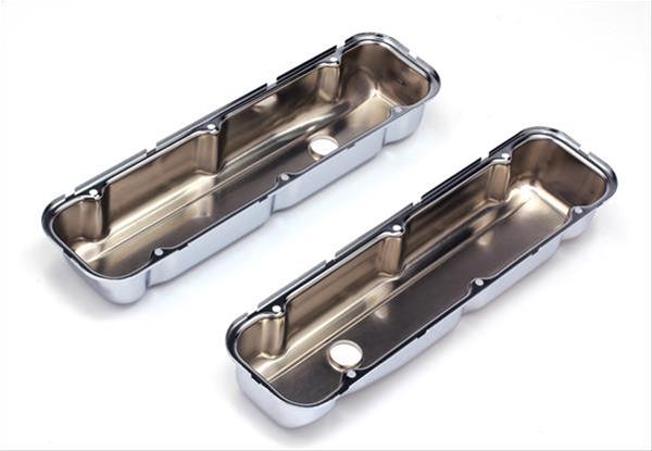 Trans-Dapt Performance Products Valve Covers 6379 VALVE COVERS BUICK 350 1968-81 CHROME
