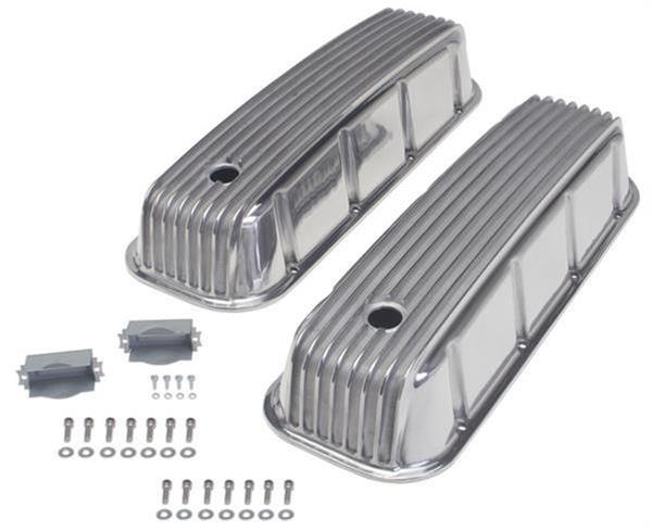 Trans-Dapt Performance Finned Aluminum Valve Covers 6609 Covers, Tall, Aluminum, Polished, Finned, Chevy, Big Block, Pair