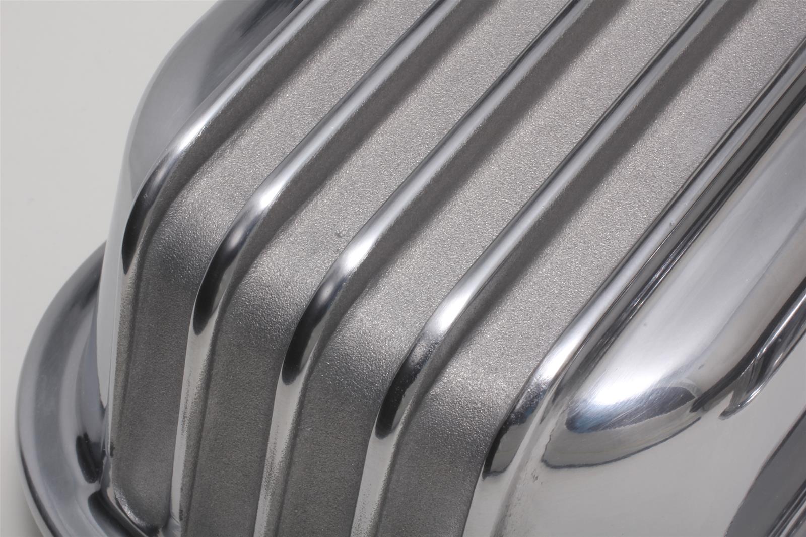Trans-Dapt Performance Diecast Aluminum Valve Covers 6613 Covers, Perimeter Bolt Mounting, Die-cast Aluminum, Polished, Finned Top, Pontiac V8, Pair thumbnail 3