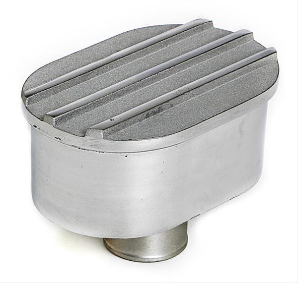 Trans-Dapt Performance Aluminum Valve Cover Breathers 6617 Breather, Round, Push-in, Shielded, Finned Top, Aluminum, Polished, 1.25 in. Hole Size, Each thumbnail 2