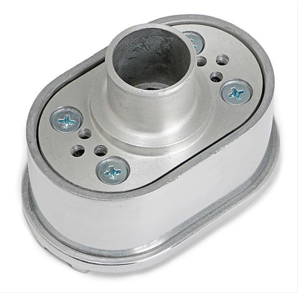 Trans-Dapt Performance Aluminum Valve Cover Breathers 6617 Breather, Round, Push-in, Shielded, Finned Top, Aluminum, Polished, 1.25 in. Hole Size, Each