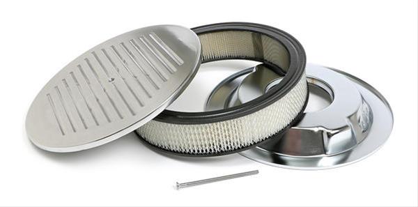 Trans-Dapt Performance Aluminum Air Cleaners 6700 Filter Assembly, 14 in. Diameter, Round, Steel/Aluminum, Polished, Chrome, Ball-Milled, 3 in. Filter, Each thumbnail 3
