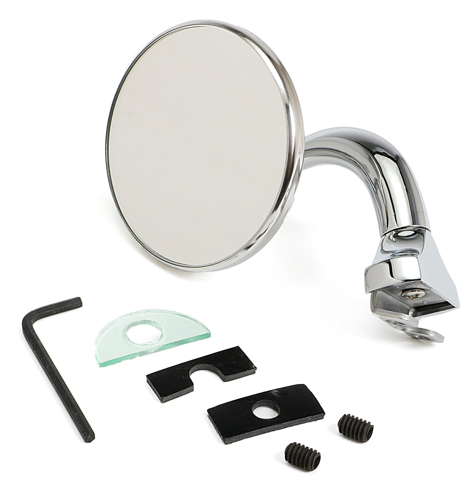 Trans-Dapt Performance Products Side View Mirrors 6976 CHROME STEEL 3" PEEP MIRROR