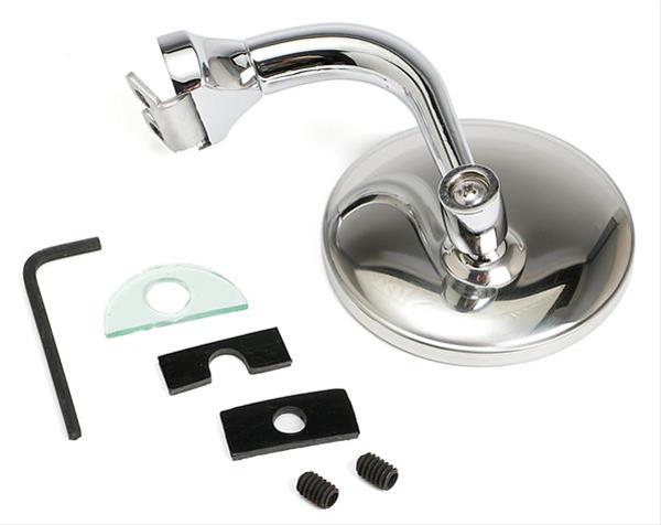 Trans-Dapt Performance Products Side View Mirrors 6976 CHROME STEEL 3" PEEP MIRROR thumbnail 2