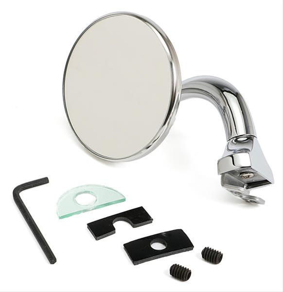 Trans-Dapt Performance Products Side View Mirrors 6976 CHROME STEEL 3" PEEP MIRROR thumbnail 3
