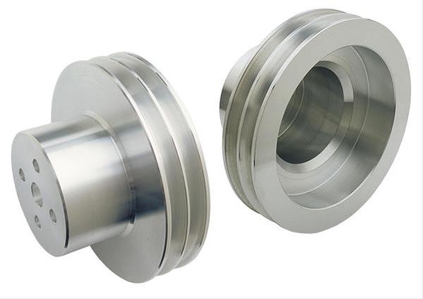 Trans-Dapt Performance Aluminum Water Pump Pulleys 6994 Pulley, V-Belt, 2-Groove, Aluminum, Machined, Oldsmobile, V8, Each