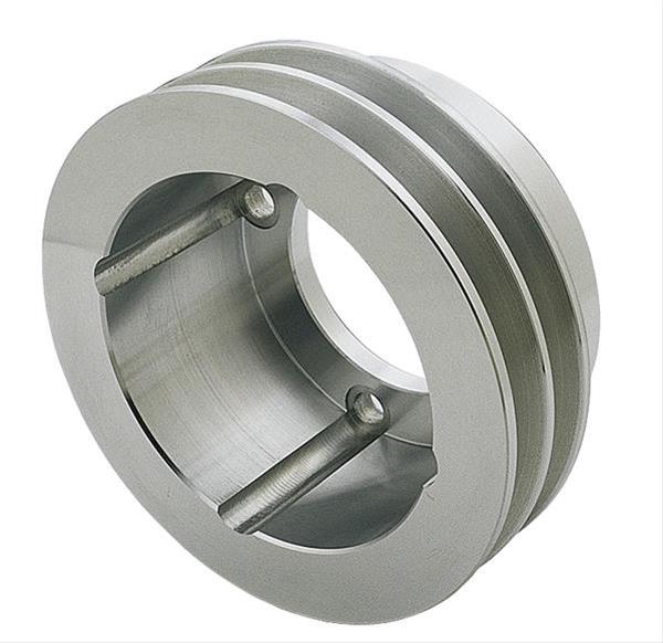 Trans-Dapt Performance Aluminum Crankshaft Pulleys 6995 Pulley, V-Belt, 2-Groove, Aluminum, Natural, Oldsmobile, V8, Each