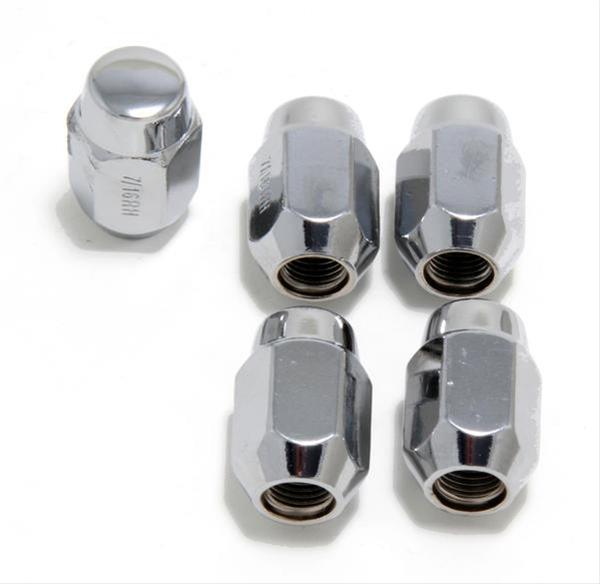 Trans-Dapt Performance Lug Nuts 7000 Nuts, Steel, Chrome, Conical Seat, Closed End, 7/16-20 in. RH, Set of 5